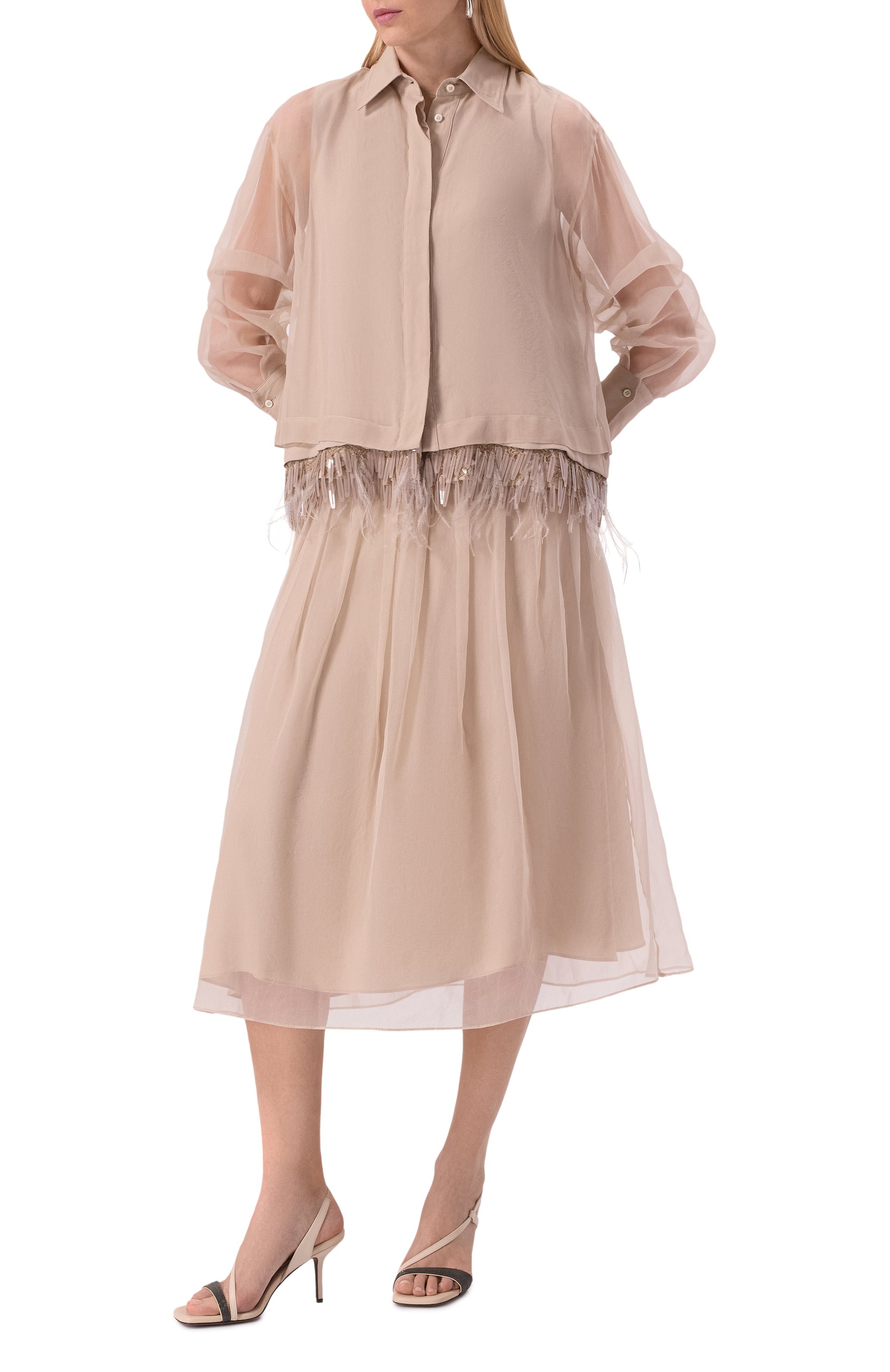 Шелковая блузка BRUNELLO CUCINELLI, арт. MF940RA116, фото 2