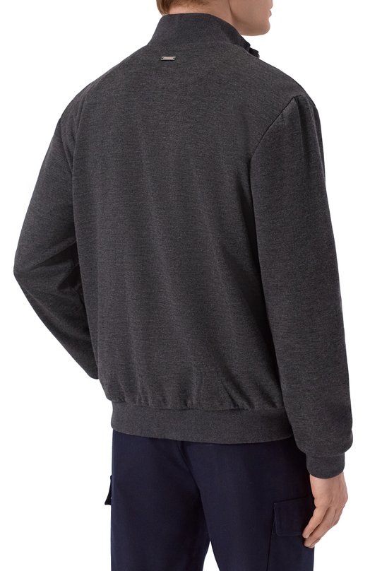 Толстовка из шелка и кашемира Andrea Campagna JACKET/15038 Серый  JACKET/15038 Фото 4
