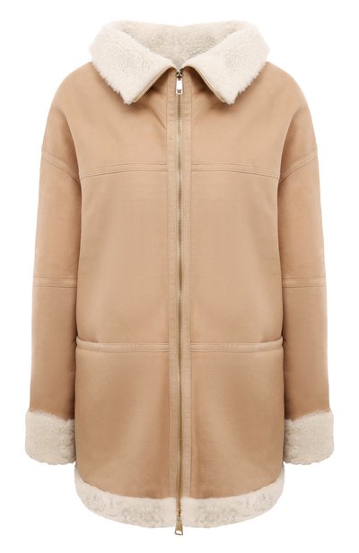 Женская дубленка из овчины MANZONI24, арт. 24M1306-S25/