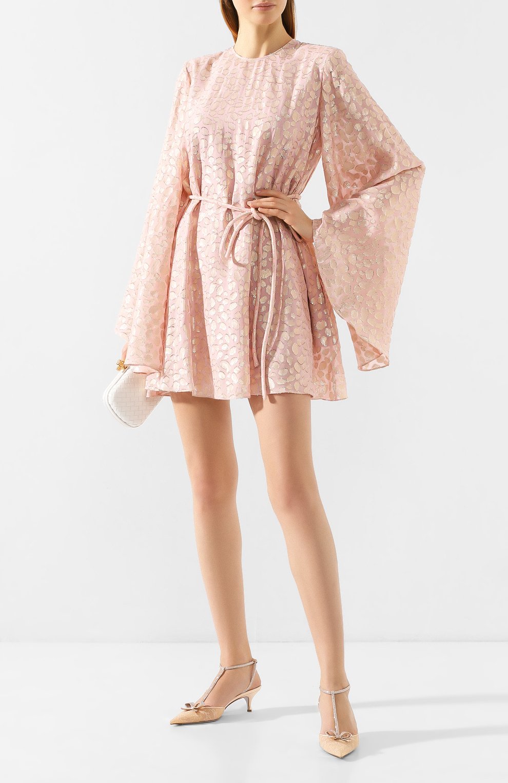 Платье с поясом STELLA MCCARTNEY розового цвета по цене 195000 руб., арт. 600511/S0A20, фото 2 Платье с поясом STELLA MCCARTNEY, арт. 600511/S0A20, фото 2