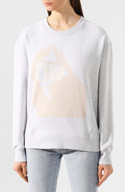 Хлопковый свитшот CHLOÉ, арт. CHC20SJH01085, фото 3