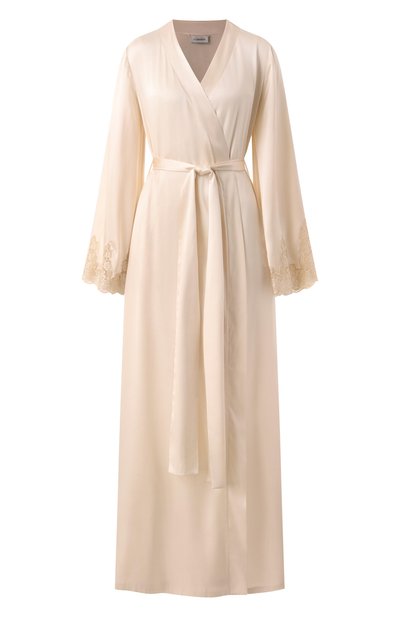 Шелковый халат I.D. SARRIERI кремового цвета по цене 146630 руб., арт. L4676, фото 1 Шелковый халат I.D. SARRIERI, арт. L4676, фото 1