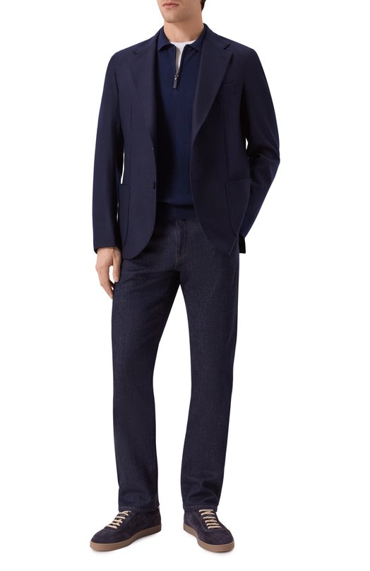 Шерстяной пиджак Andrea Campagna VATICAN0/T25251-1/8 Синий  VATICAN0/T25251-1/8 Фото 2