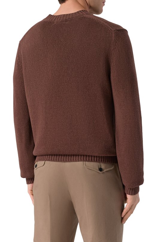 Свитер из шелка и льна MVST 25E/X1P/0/A010/7660 Коричневый  25E/X1P/0/A010/7660 Фото 4