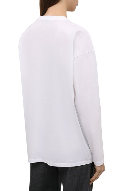 Хлопковый лонгслив MIU MIU, арт. MJL796-1Z3J-F0009, фото 4