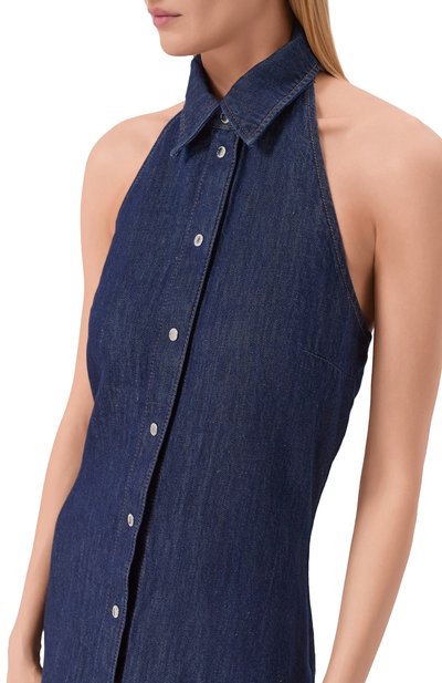 Джинсовое платье 7 FOR ALL MANKIND синего цвета по цене 38450 руб., арт. 7U7T0U03-BUM, фото 4 Джинсовое платье 7 FOR ALL MANKIND, арт. 7U7T0U03-BUM, фото 4