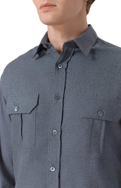 Рубашка из хлопка и лиоцелла CANALI, арт. CSL2067/GL03659, фото 5