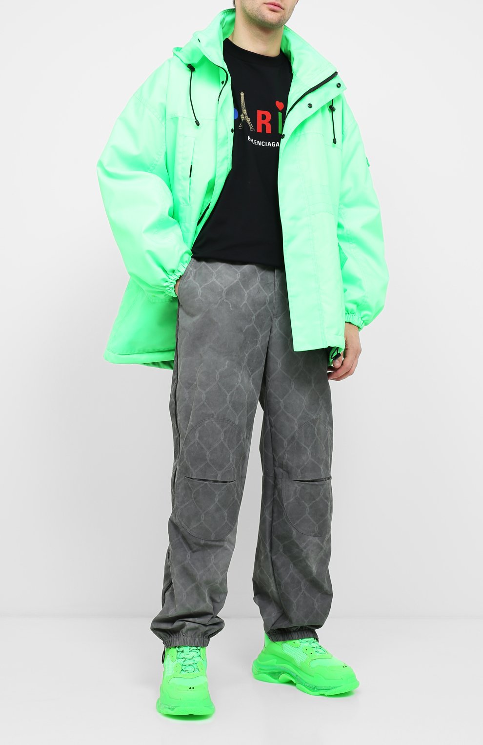 Комбинированные кроссовки triple s clear sole BALENCIAGA, арт. 541624/W2CF1, фото 2