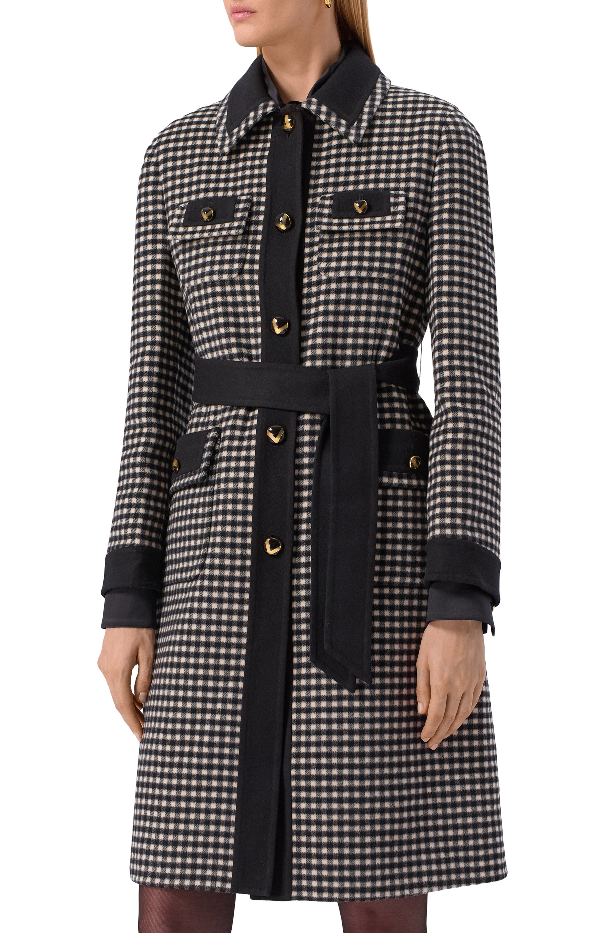 Шерстяное пальто VALENTINO, арт. 7B3CA7S09F1, фото 3