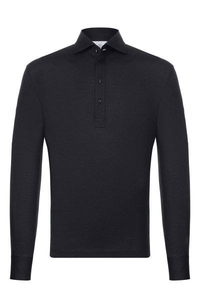 Мужское поло из шелка и хлопка BRUNELLO CUCINELLI, арт. MH8363914