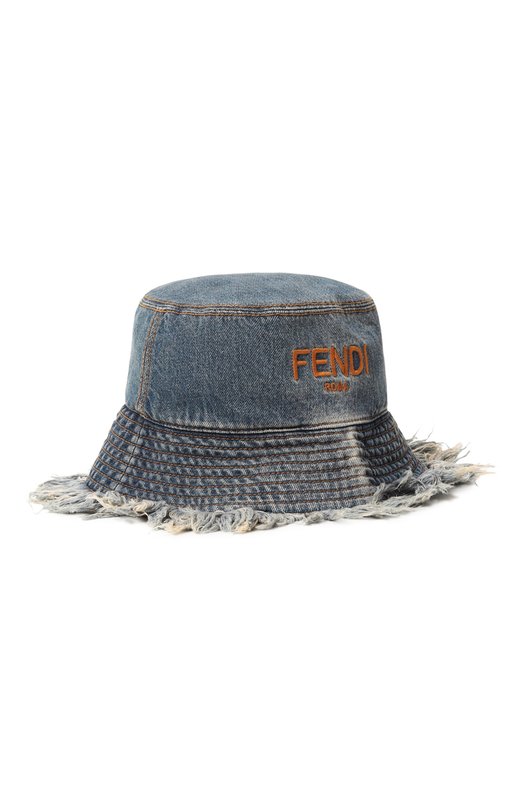 Хлопковая панама Fendi FXQ963/AN9J/F0RU7 Синий FXQ963/AN9J/F0RU7