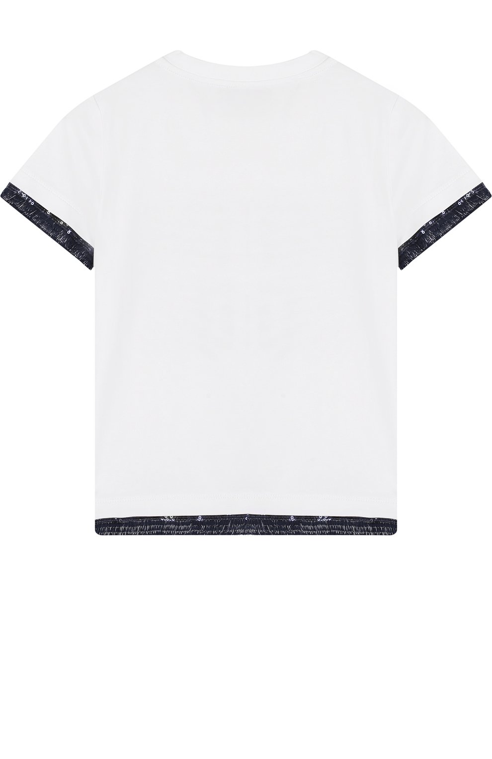 Хлопковая футболка с пайетками TWINSET, арт. GS82HC/6A-10A, фото 2