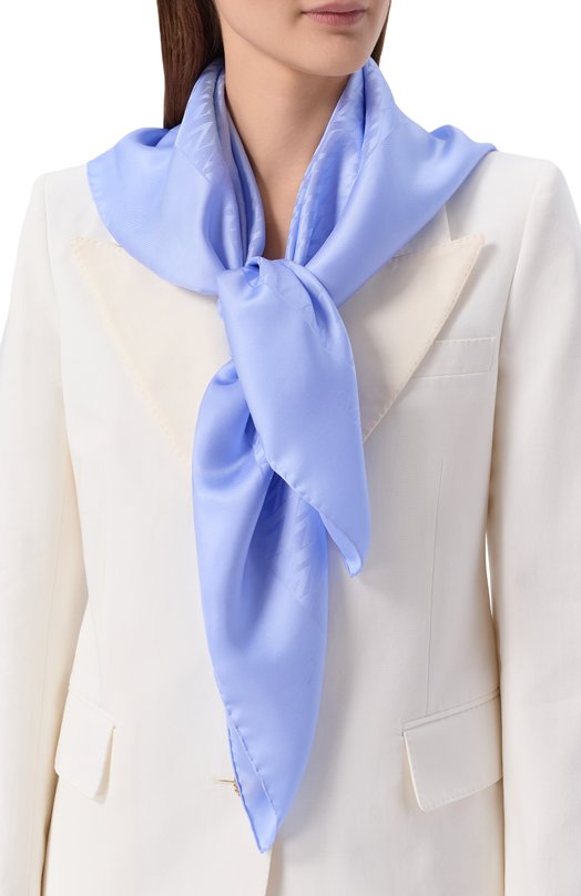 Шелковый платок Valentino 8W2EI114/DAA Голубой  8W2EI114/DAA Фото 2