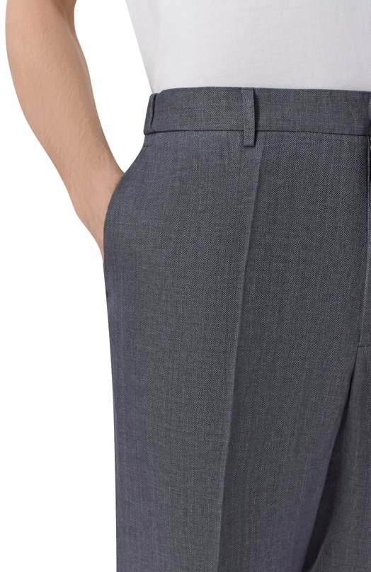 Льняные брюки Andrea Campagna LUCAN0 ELAX/AN1801 Серый  LUCAN0 ELAX/AN1801 Фото 5