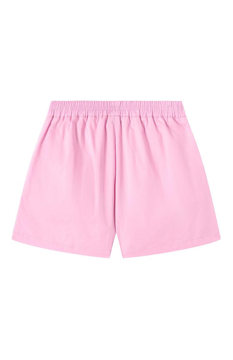 Детские хлопковые шорты MSGM KIDS розового цвета, арт. S5MSJGSH270 | Фото 2 (Материал внешний: Хлопок, Синтетический материал; Нос: Не проставлено; Случай: Повседневный; Ростовка одежда: 6 лет | 116 см, 12 лет | 152 см, 16 лет | 164 см, 8 лет | 128 см, 10 - 11 лет | 140 - 146см)