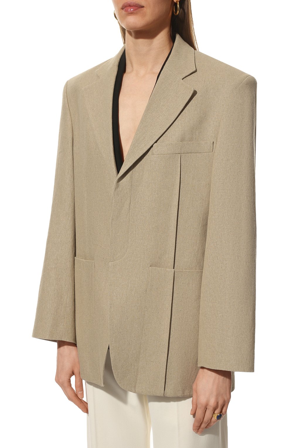 Льняной жакет JACQUEMUS, арт. 213JA101-1029, фото 3