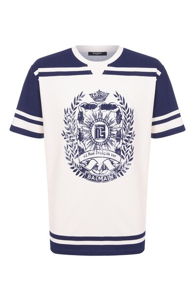 Мужская �хлопковая футболка BALMAIN, арт. FH1EG155/GE96