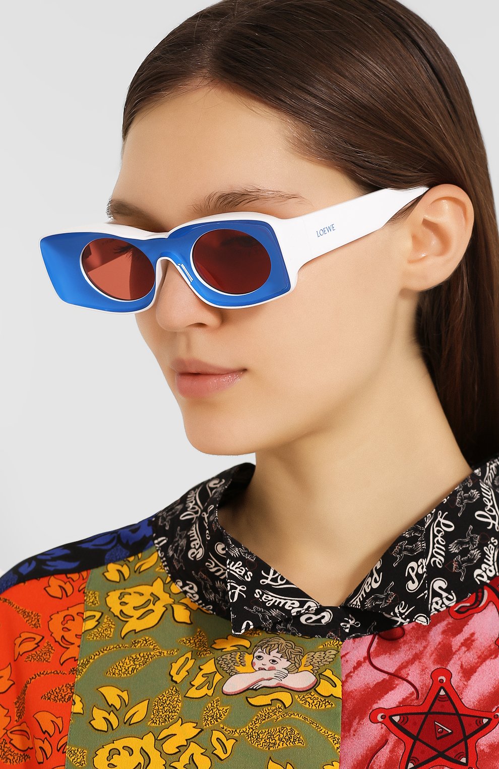 Солнцезащитные очки loewe x paula's ibiza LOEWE синего цвета по цене 29950 руб., арт. LW 40033I, фото 2 Солнцезащитные очки loewe x paula's ibiza LOEWE, арт. LW 40033I, фото 2