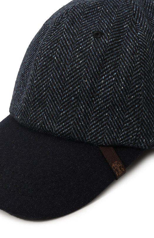 Бейсболка из шерсти и шелка Brunello Cucinelli MY4529939 Синий  MY4529939 Фото 4