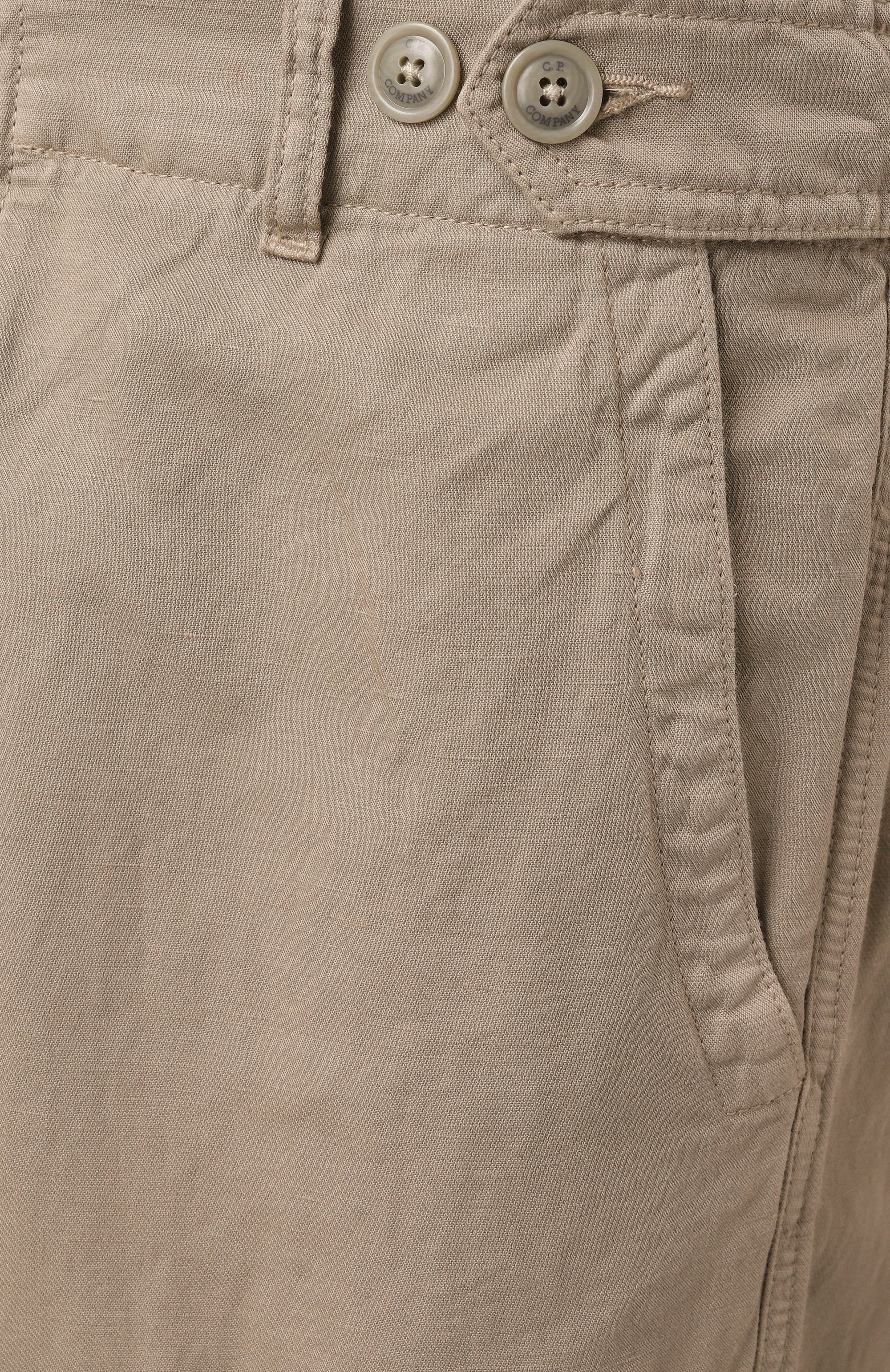 Брюки из хлопка и льна C.P. COMPANY, арт. 18CMPA104A006273G, фото 6