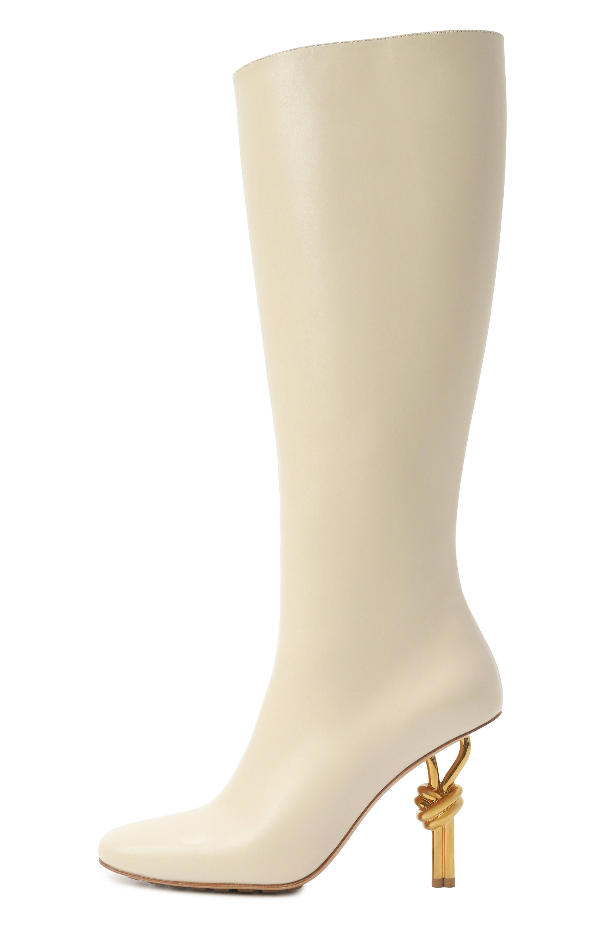 Кожаные сапоги knot BOTTEGA VENETA кремового цвета по цене 279000 руб., арт. 811667 V4BH0, фото 4 Кожаные сапоги knot BOTTEGA VENETA, арт. 811667 V4BH0, фото 4