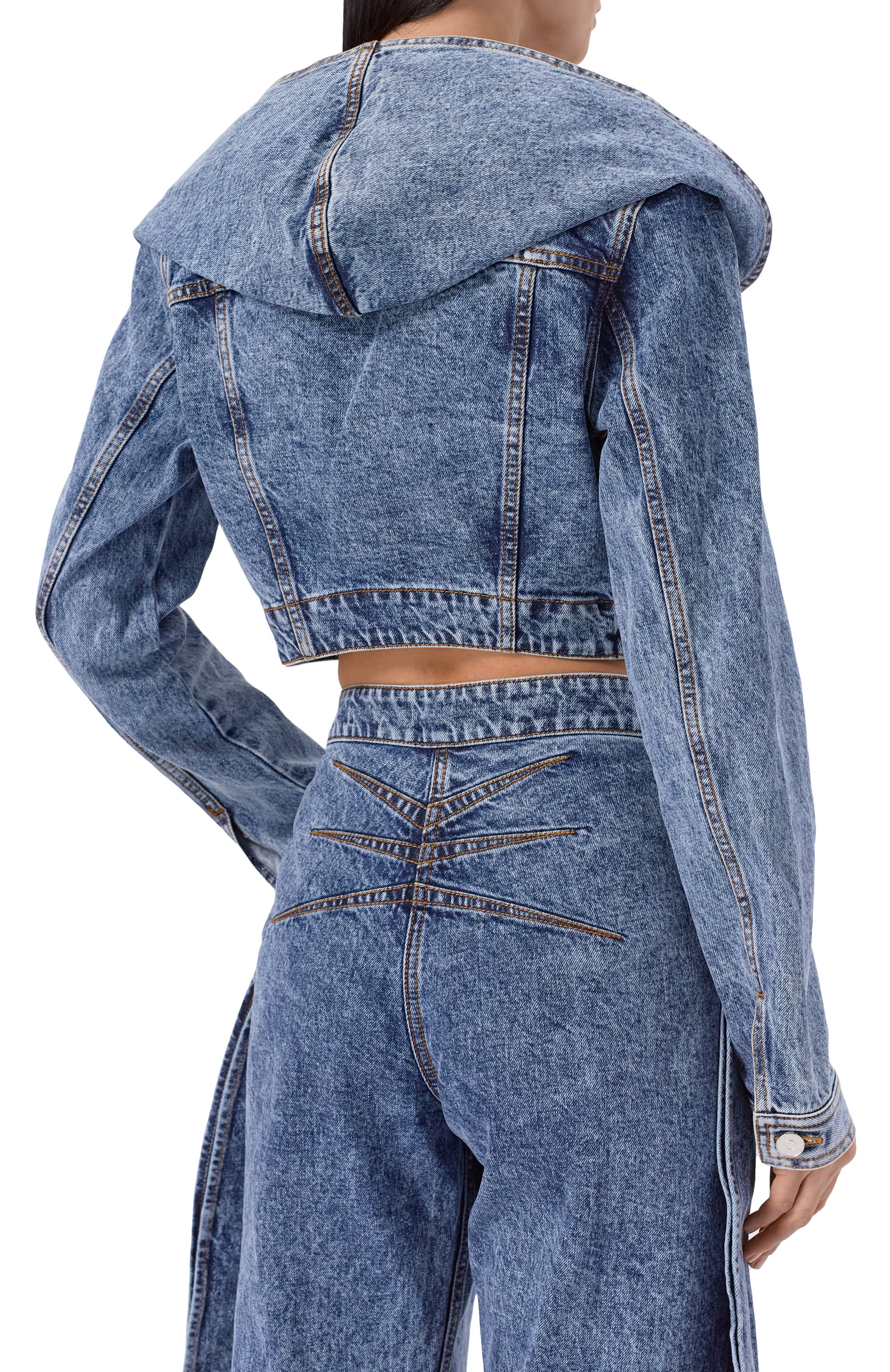 Джинсовая куртка ALAIA, арт. AA9V0306T535C, фото 4