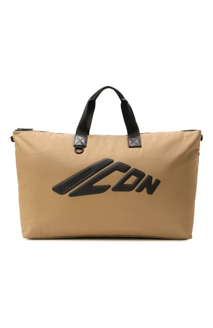 Мужская сумка icon DSQUARED2 бежевого цвета, арт. DFM0070/16808212 | Фото 1 (Материал сплава: Проставлено; Размер: large; Драгоценные камни: Проставлено; Ремень/цепочка: На ремешке; Материал: Текстиль)