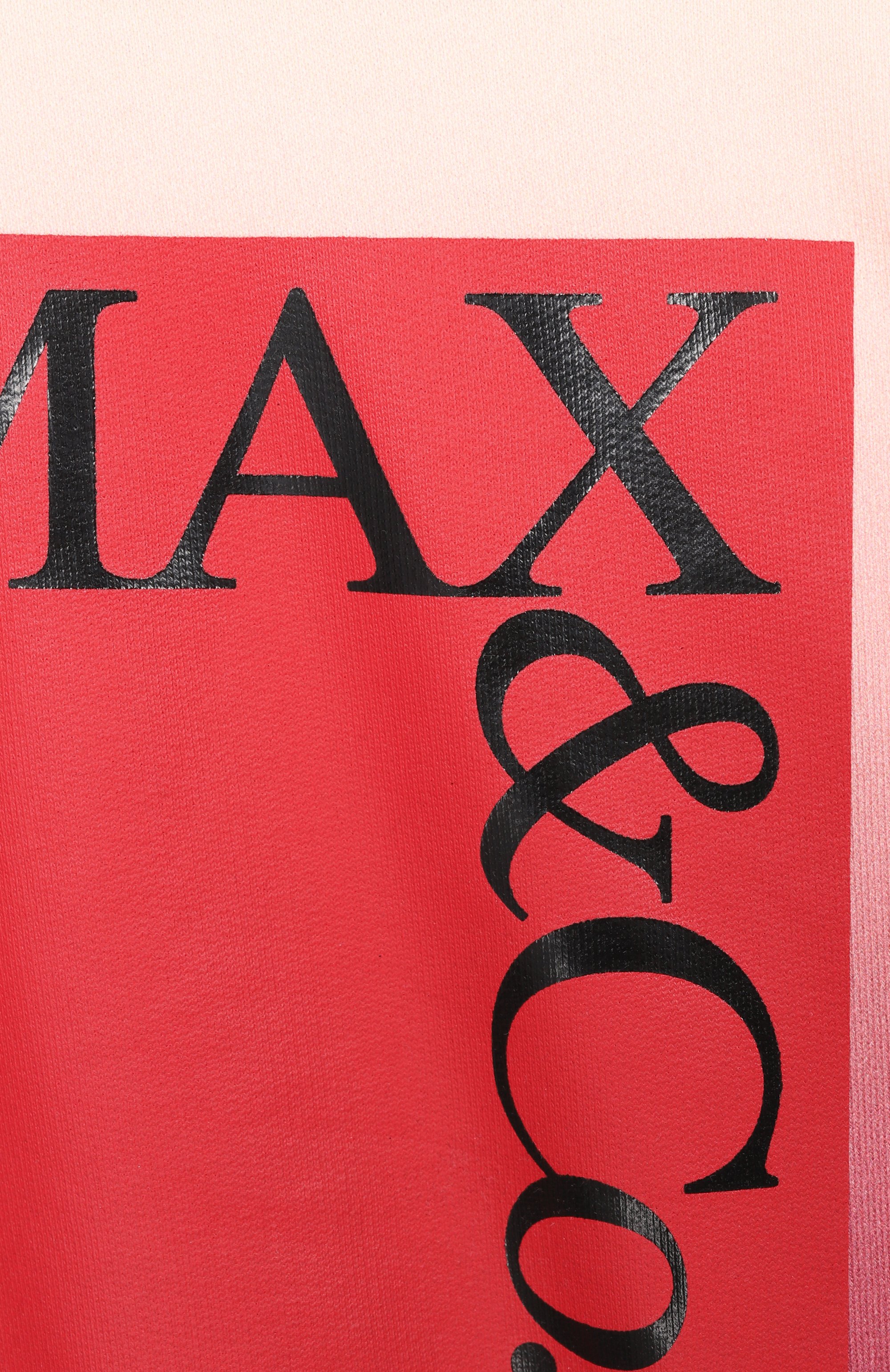 Хлопковый свитшот MAX&CO бордового цвета по цене 21200 руб., арт. MX0355/MX01R, фото 3 Хлопковый свитшот MAX&CO, арт. MX0355/MX01R, фото 3