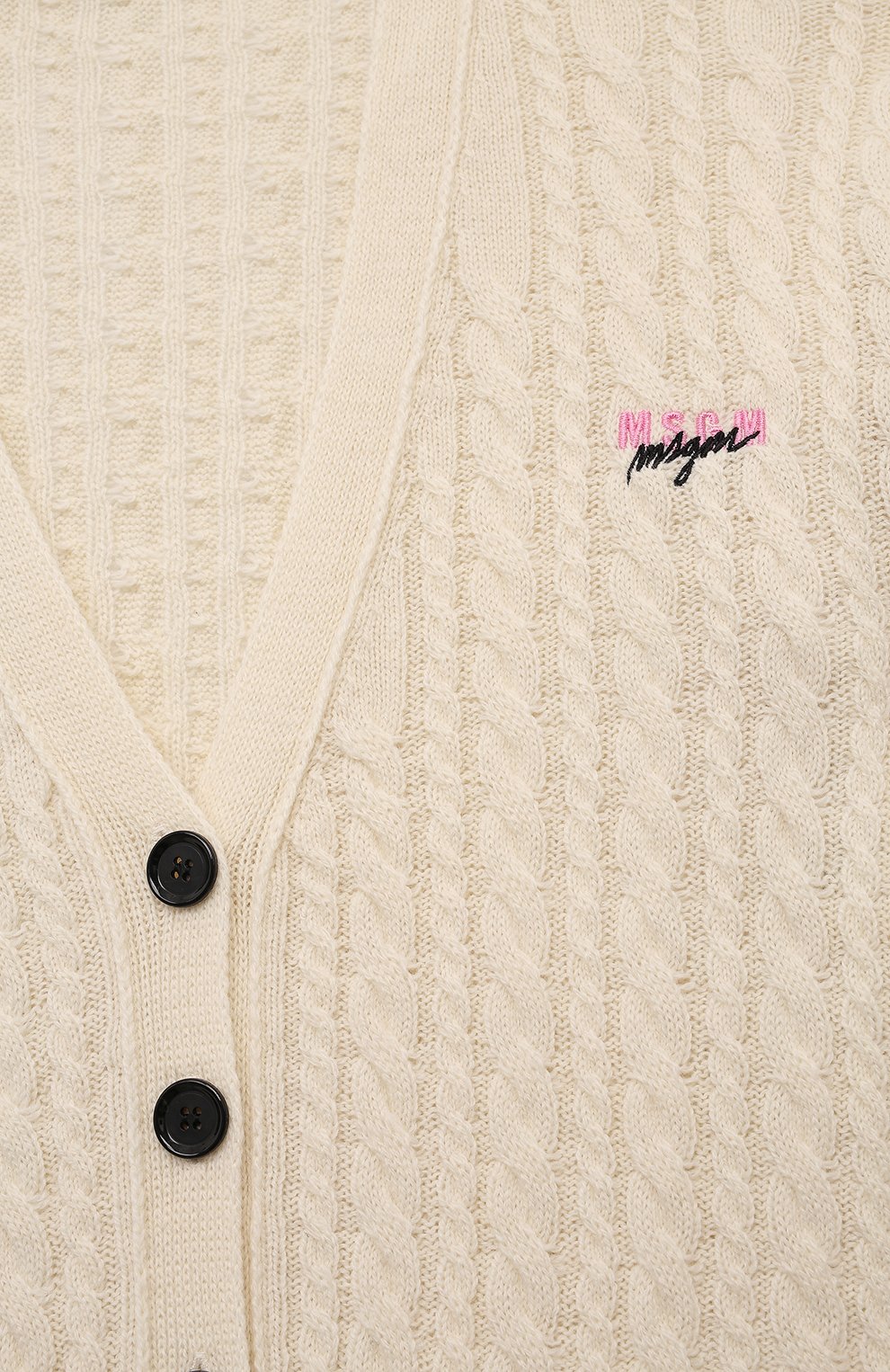 Кардиган MSGM KIDS кремового цвета по цене 17550 руб., арт. F4MSJGCA197, фото 3 Кардиган MSGM KIDS, арт. F4MSJGCA197, фото 3