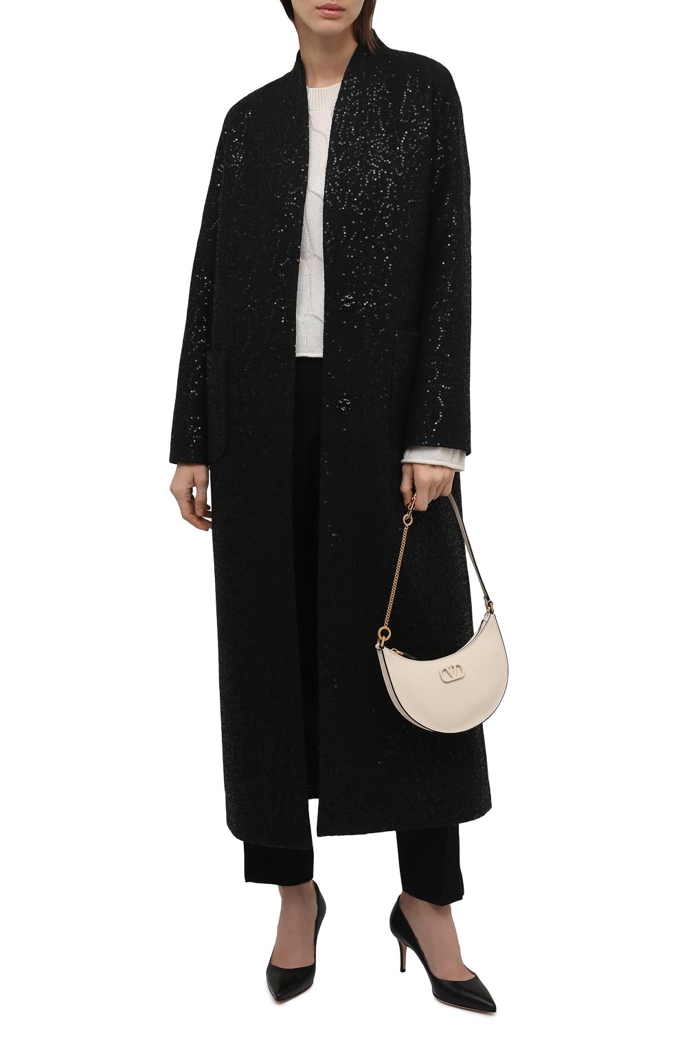 Шерстяное пальто SEVEN LAB черного цвета по цене 53550 руб., арт. CX black brilliant, фото 2 Шерстяное пальто SEVEN LAB, арт. CX black brilliant, фото 2