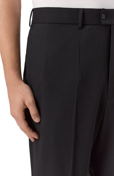 Шерстяные брюки MSGM черного цвета по цене 41350 руб., арт. 3940MP11/257605, фото 5 Шерстяные брюки MSGM, арт. 3940MP11/257605, фото 5