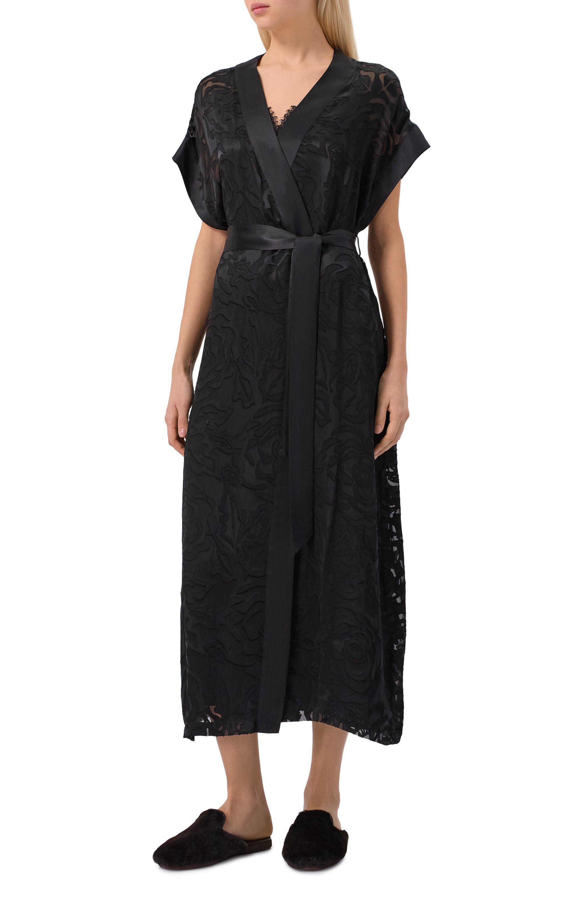 Халат из вискозы и шелка LUNA DI SETA, арт. VLST61132, фото 2