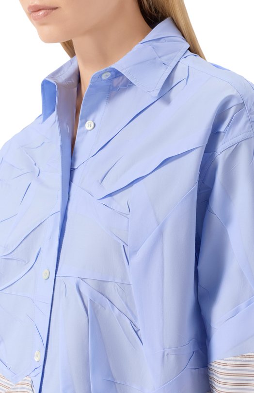 Хлопковая рубашка Moschino A0223/0431 Голубой  A0223/0431 Фото 5
