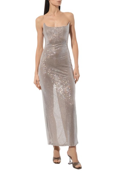 Платье с отделкой стразами GIUSEPPE DI MORABITO, арт. FW23095LD-C-212, фото 3