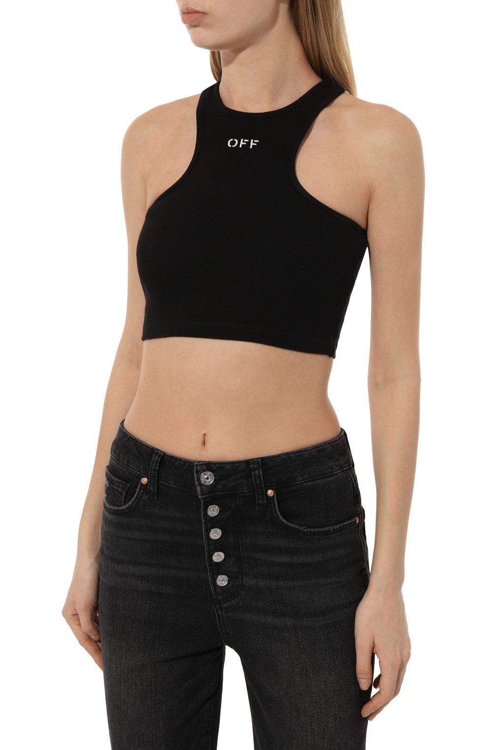 Хлопковый топ OFF-WHITE, арт. 0WAD086C99JER002, фото 3