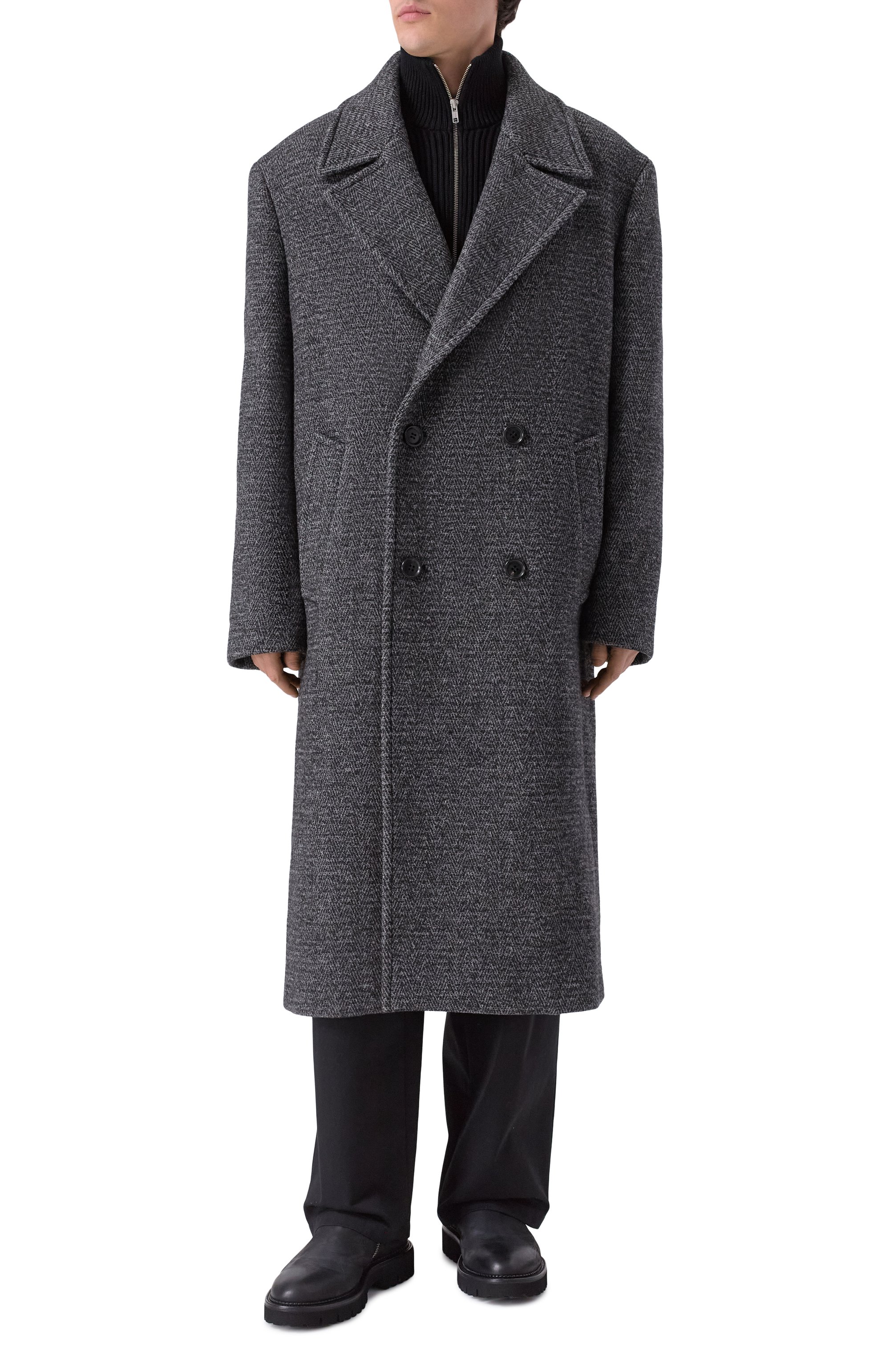 Шерстяное пальто JUUN.J темно-серого цвета по цене 182000 руб., арт. JC5X30P31, фото 3 Шерстяное пальто JUUN.J, арт. JC5X30P31, фото 3