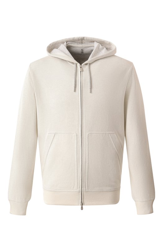 Толстовка из кашемира и хлопка Brunello Cucinelli MM8329069G Белый MM8329069G