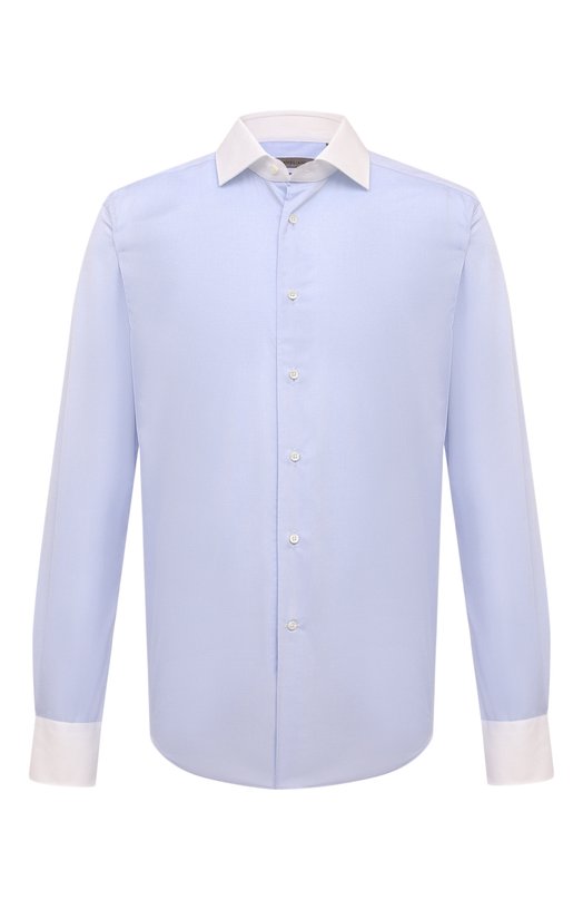 Хлопковая сорочка Corneliani 94P110-9411271 Голубой 94P110-9411271