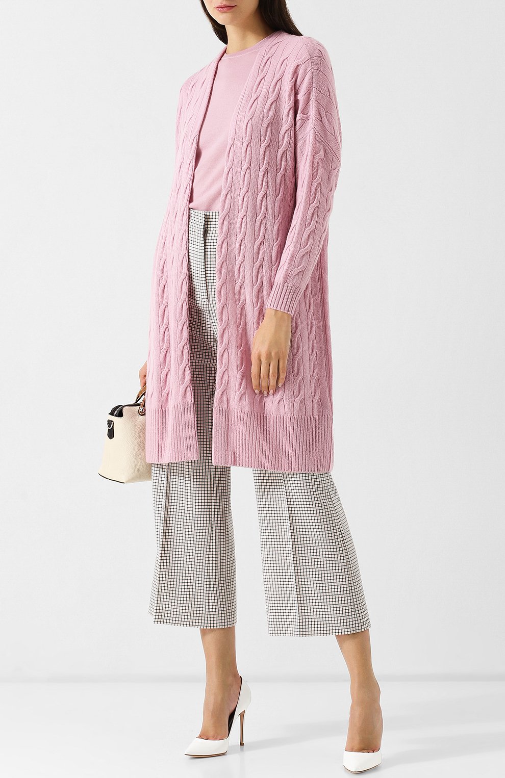 Однотонный кашемировый кардиган фактурной вязки RALPH LAUREN, арт. 290615165, фото 2