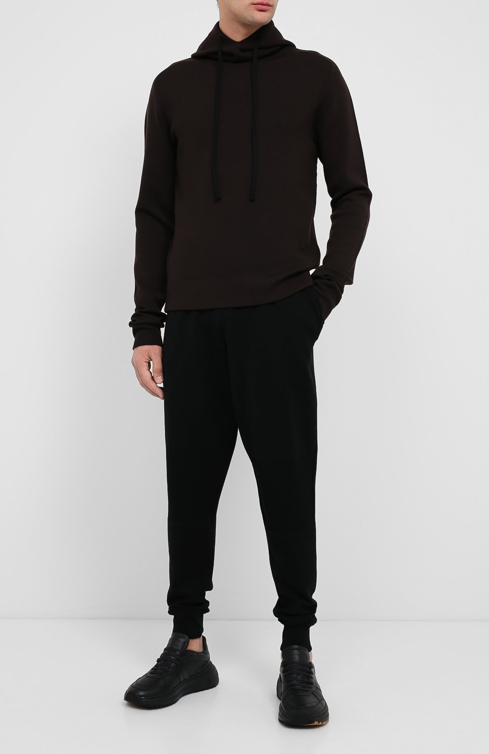 Худи из шерсти и вискозы BOTTEGA VENETA коричневого цвета по цене 150500 руб., арт. 631512/VKWQ0, фото 2 Худи из шерсти и вискозы BOTTEGA VENETA, арт. 631512/VKWQ0, фото 2