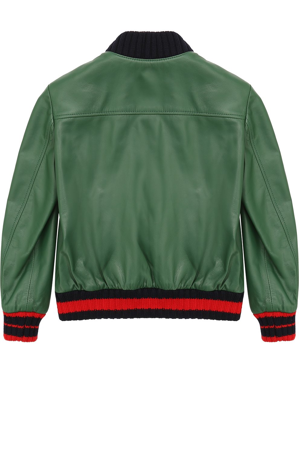 Кожаный бомбер с контрастными манжетами GUCCI, арт. 459224/XG355, фото 2
