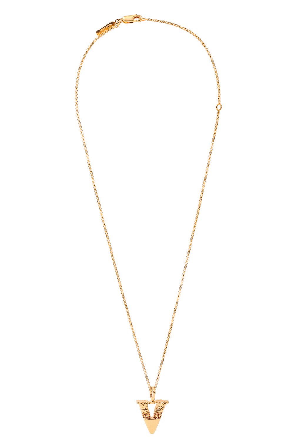 Подвеска на цепочке alphabet v CHLOÉ золотого цвета по цене 43550 руб., арт. CHC20SF02VCB7, фото 1 Подвеска на цепочке alphabet v CHLOÉ, арт. CHC20SF02VCB7, фото 1