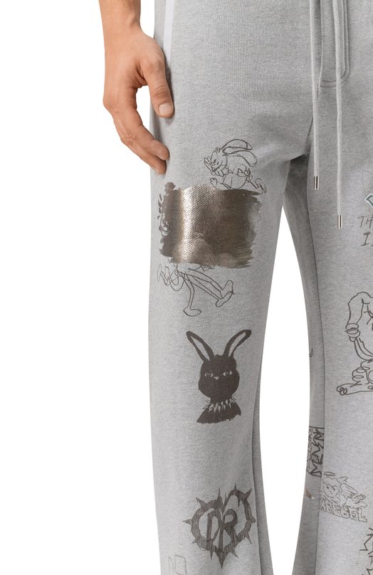 Хлопковые брюки DOMREBEL M C0LLEGE SWEATPANTS Серый  M C0LLEGE SWEATPANTS Фото 5