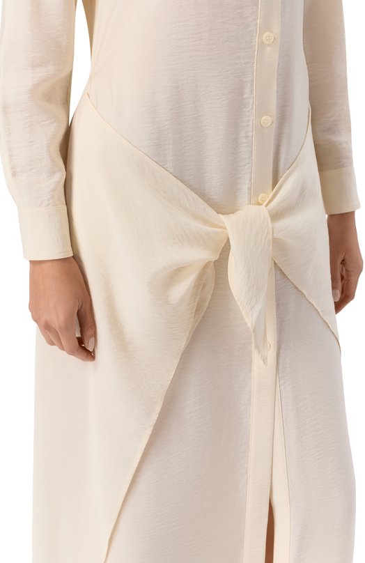 Платье из вискозы Emporio Armani EW003310/AF20492 Бежевый  EW003310/AF20492 Фото 4