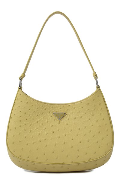 Женская сумка cleo из кожи страуса PRADA, арт. 1BC499-130-F068X-OOO