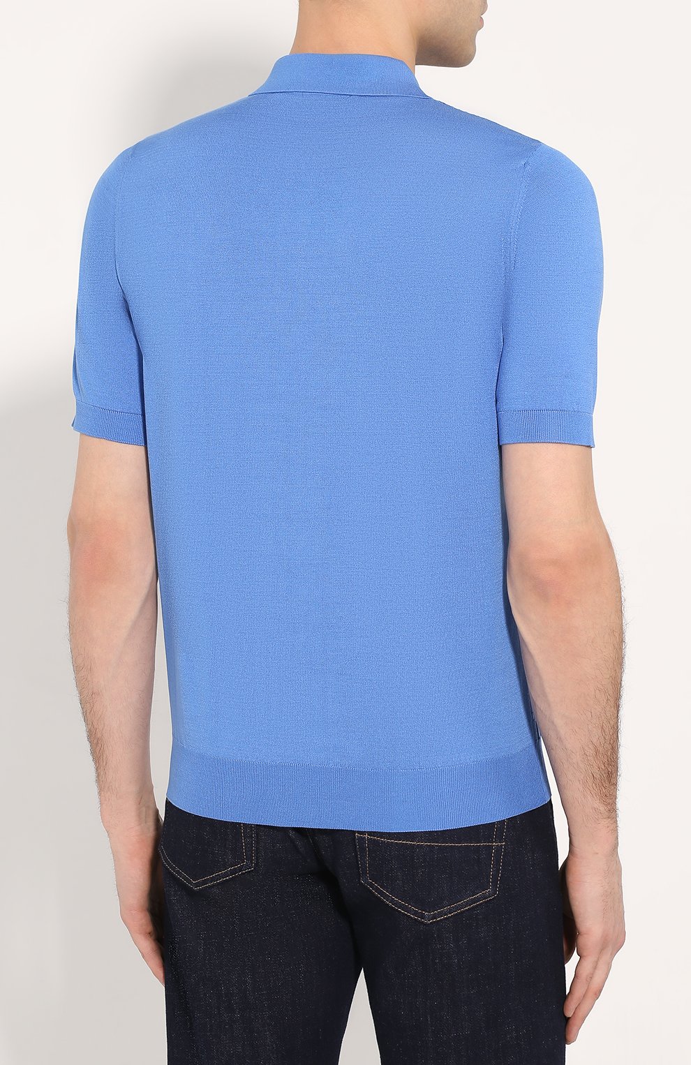 Поло с отделкой из кожи аллигатора ZILLI, арт. MBT-PZ092-CR0C1/MC03/AMIS, фото 4