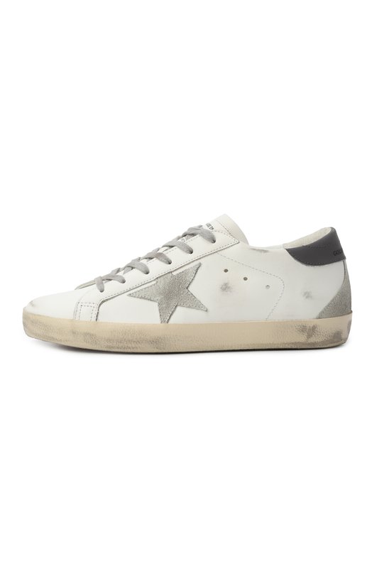 Кожаные кеды Super Star Golden Goose Deluxe Brand GWF00102.F006113 Белый  GWF00102.F006113 Фото 4