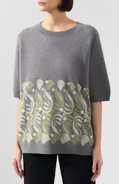 Шерстяной топ DRIES VAN NOTEN серого цвета по цене 49600 руб., арт. 192-11260-8723, фото 3 Шерстяной топ DRIES VAN NOTEN, арт. 192-11260-8723, фото 3