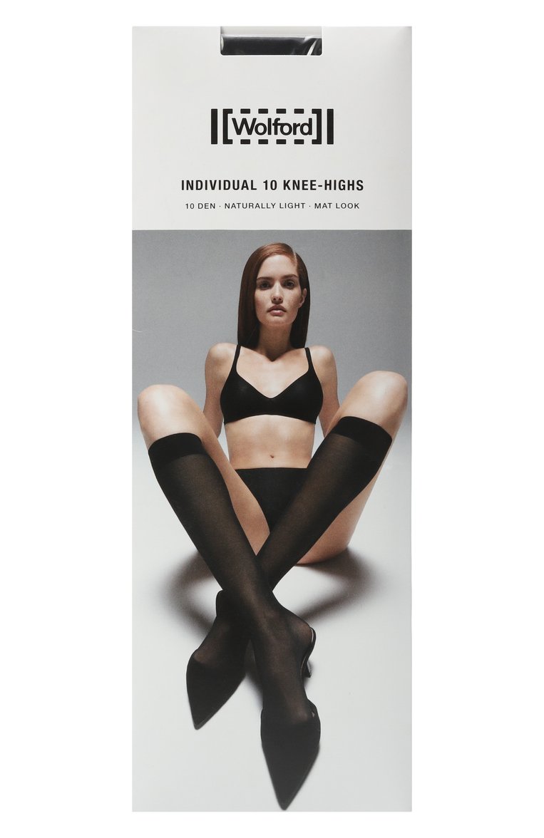 Женские гольфы WOLFORD черного цвета, арт. 31241. | Фото 1 (Нос: Не проставлено; Материал внешний: Синтетический материал)