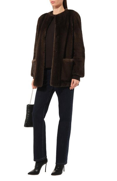 Шуба из меха норки GIULIA GURMAN темно-коричневого цвета по цене 708000 руб., арт. CJ02214278D2, фото 2 Шуба из меха норки GIULIA GURMAN, арт. CJ02214278D2, фото 2